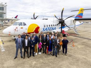 


La compagnie aérienne colombienne Satena a pris livraison hier d’un tout nouvel ATR 42-600, qui entrera en service au début