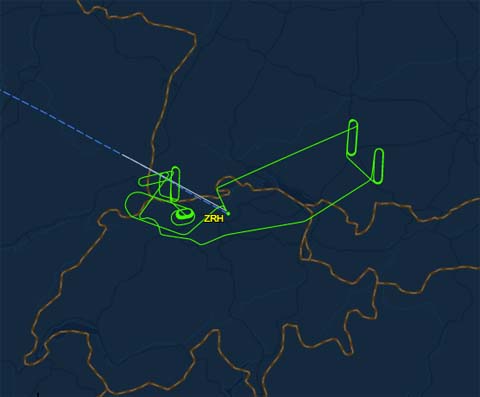 L’A330 de Swiss tourne 5 h dans les airs avant de revenir se poser à Zurich 1 Air Journal