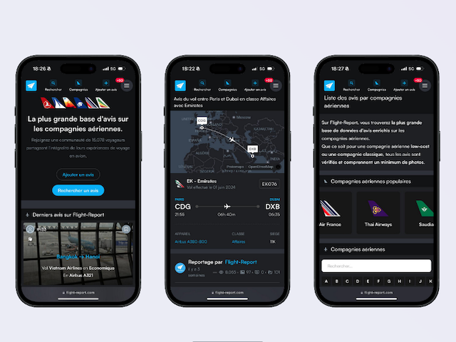 Flight-Report lance une nouvelle version compatible mobile de son site internet 1 Air Journal