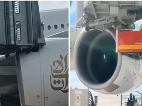 
Lundi 22 juillet, un Airbus A380 d Emirates est entré en collision avec une passerelle mobile à l aéroport de Paris CDG, endom