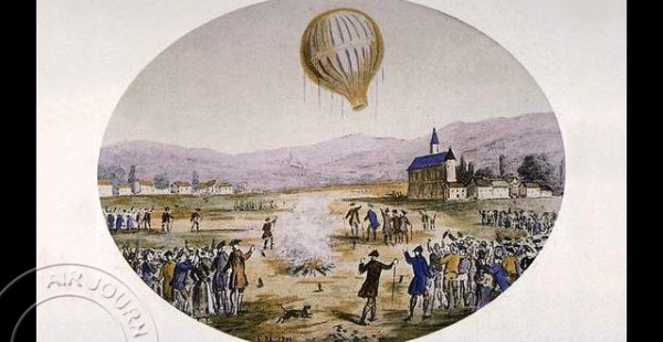 Histoire de l’aviation – 4 juin 1783. En ce mercredi 4 juin 1783, tous les regards se tournent vers les frères Montgolfier, J