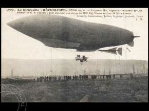 Histoire de l’aviation – 5 septembre 1908. L’ingénieur Julliot, qui a mis au point le ballon dirigeable baptisé le   Rép