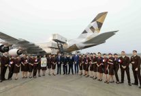 
Etihad Airways, la compagnie nationale des Émirats arabes unis, a célébré hier le retour de son emblématique superjumbo Airb