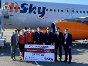 
La compagnie moldave HiSky s est posée ce mercredi à l’aéroport de Beauvais-Tillé (ou Paris-Beauvais selon son nom commerci