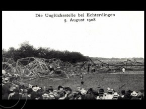 
Histoire de l’aviation – 5 août 1908. Construit grâce à une souscription à l’échelle nationale, le   Zeppelin » v