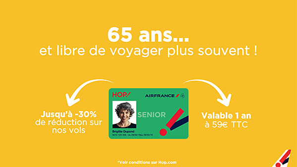 HOP! Air France : une carte pour les jeunes de plus de 65 ans 1 Air Journal