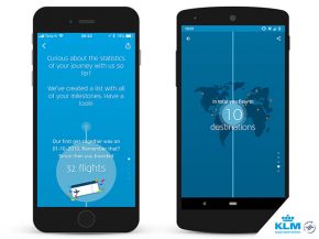 La compagnie aérienne KLM Royal Dutch Airlines a ajouté la fonctionnalité Milestones à la dernière version de son application