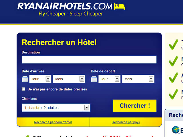 Ryanair Lance Son Nouveau Site De Recherche Dhôtels Air Journal